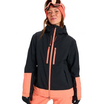 Jacheta cu gluga pentru ski Upwards - Negru/Portocaliu