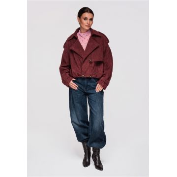 Jacheta de piele  OW-JANP-0108 - Visiniu