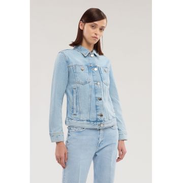 Jacheta din denim cu buzunare - Albastru deschis
