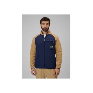 Jacheta sport barbati -  fleece - bej/bleumarin -