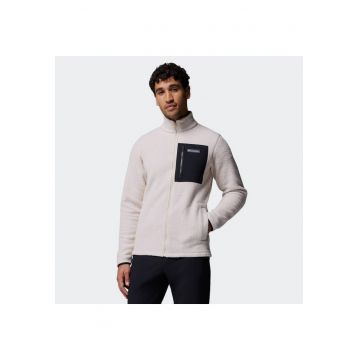 Jacheta sport  Jasper Ridge - fleece cald - gri inchis/negru - material reciclat - croiala regulata - buzunare cu capse.