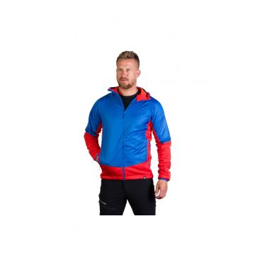 Men's hybrid jacket with active insulation CERVINO - Rosu/Albastru