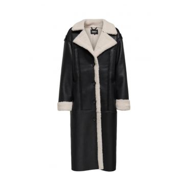 Palton dama -  302619412 - Piele Ecologica - Negru - Negru