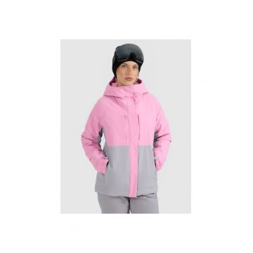 Geaca de schi dama  NeoDry 8000 - roz - poliester - set cu gluga si fusta de zapada