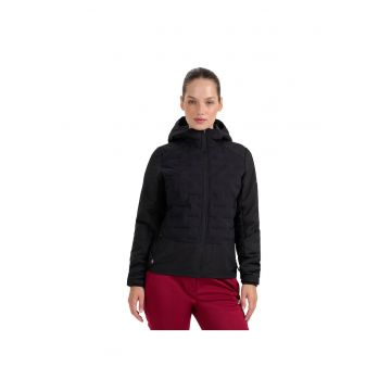 Geaca trekking  pentru femei - Primaloft Silver - neagra - usoara - impermeabila -
