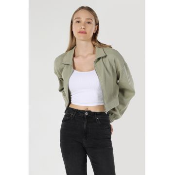 Jacheta crop texturata