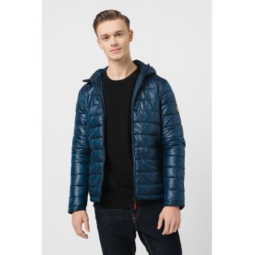 Geaca scurta cu aspect matlasat Calcutta - Bleumarin