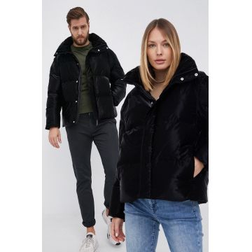 Rains geacă culoarea negru, de iarnă 1522.29-29VelvetBl