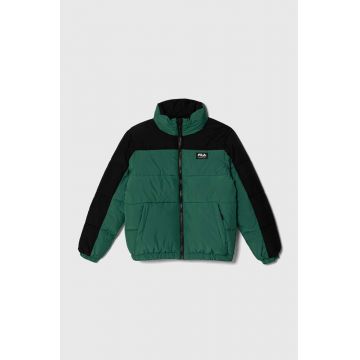 Fila geaca copii THALWENDEN blocked puff jacket culoarea verde