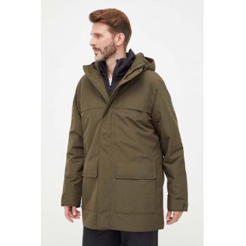 Jack Wolfskin geaca barbati, culoarea verde, de iarna