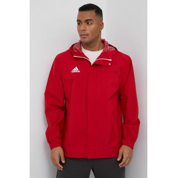 adidas Performance windbreaker Entrada 22 culoarea roșu, de tranzie IK4009