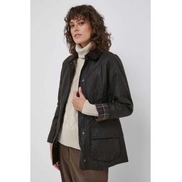 Barbour jacheta de bumbac culoarea maro, de tranzitie