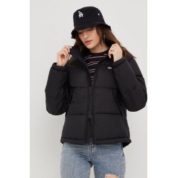 Dickies geaca femei, culoarea negru, de iarna