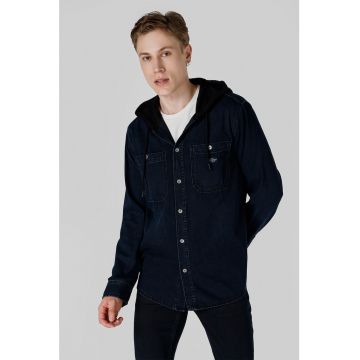 Jacheta-camasa din denim cu gluga Jacheta-camasa din denim cu gluga