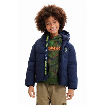 Desigual geaca copii culoarea albastru marin Desigual geaca copii culoarea albastru marin