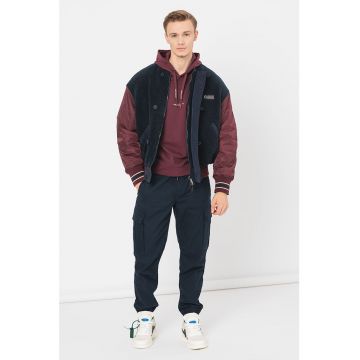 Geaca reversibila cu vatelina - Visiniu/Bleumarin