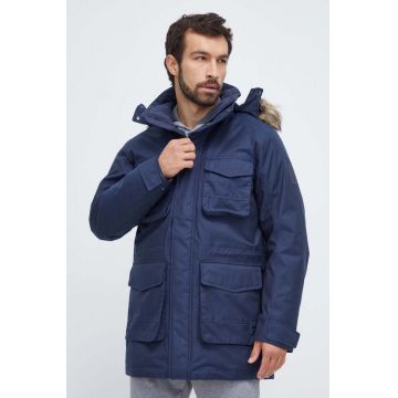 Jack Wolfskin geaca de puf barbati, culoarea albastru marin, de iarna