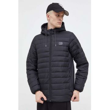 Quiksilver geaca barbati, culoarea negru, de tranzitie Quiksilver geaca barbati, culoarea negru, de tranzitie
