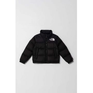 The North Face geaca de puf pentru copii 1996 RETRO NUPTSE JACKET culoarea negru