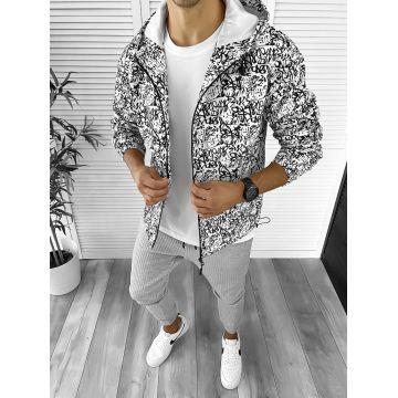 Geaca barbati de toamna cu imprimeu din fas subtire 12333 P19-2.1