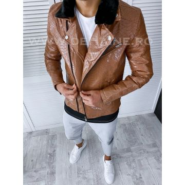Geaca barbati maro piele ecologica B2822 66-5
