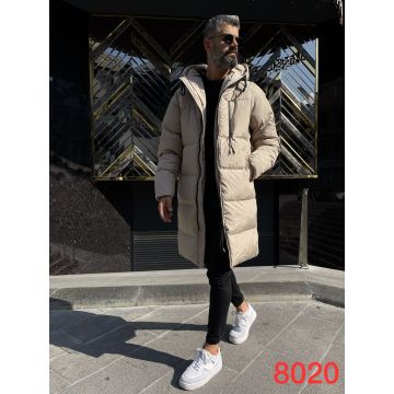 Geaca barbati groasa bej de iarna B9729 E