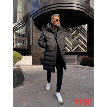 Geaca barbati groasa de iarna  neagra 1150 T11-1