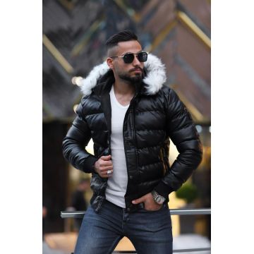 Geaca barbati groasa de iarna neagra B9788  65-4