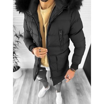 Geaca barbati groasa neagra de iarna 5040 N1