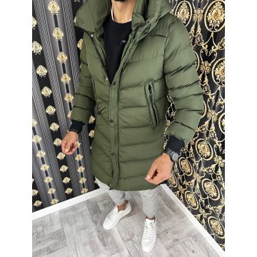 Geaca barbati groasa verde de iarna 8085 D1-5