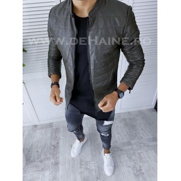 Geaca barbati kaki piele ecologica B2838  D0-5