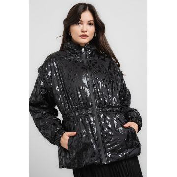 Jacheta cu animal print - Negru