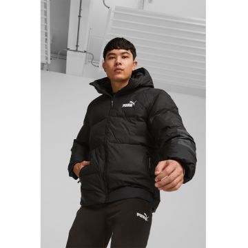 Geaca cu vatelina si imprimeu logo Power - Negru