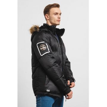 Geaca cu gluga detasabila Danone - Negru