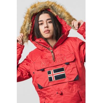 Geaca cu gluga fara inchidere Aubergine