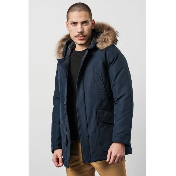 Geaca parka cu blana sintetica Daytona - Bleumarin