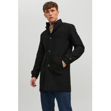 Palton din amestec de lana - Negru