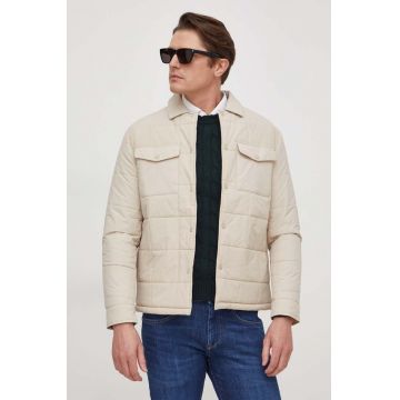 Pepe Jeans geaca Vander barbati, culoarea bej, de tranzitie