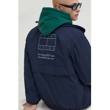 Tommy Jeans geacă bărbați, culoarea bleumarin, de tranziție DM0DM18349