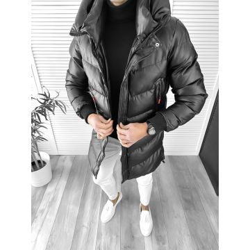Geaca barbati groasa de iarna neagra 1050 67-3