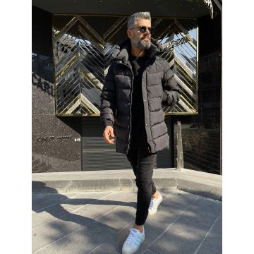 Geaca barbati groasa neagra de iarna 8080  66-5