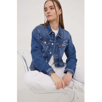 Tommy Jeans geacă din denim femei, de tranziție DW0DW16986