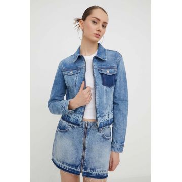 Tommy Jeans geacă din denim femei, de tranziție DW0DW16989