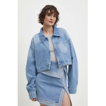 Answear Lab geacă din denim femei, de tranziție, oversized