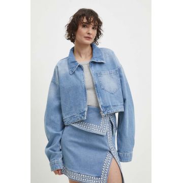 Answear Lab geaca jeans femei, de tranzitie, oversize