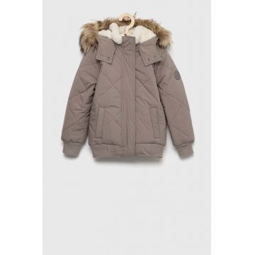 Abercrombie & Fitch geaca copii culoarea gri Abercrombie & Fitch geaca copii culoarea gri