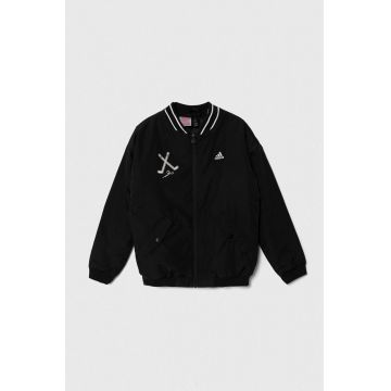 adidas geaca bomber pentru copii culoarea negru