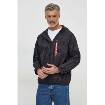 Alpha Industries geaca barbati, culoarea negru, de tranzitie