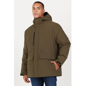 Geaca cu gluga si buzunare cu clapa Geaca cu gluga si buzunare cu clapa