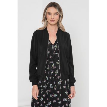 Jacheta bomber cu fermoar - Negru